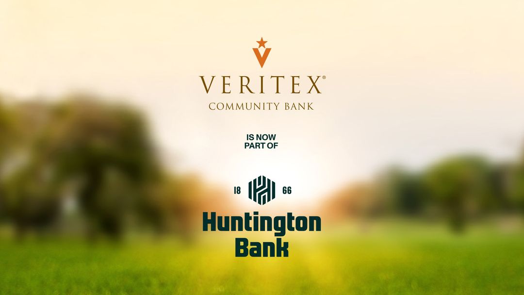 Huntington Bank and Veritex Bank Dual Logo